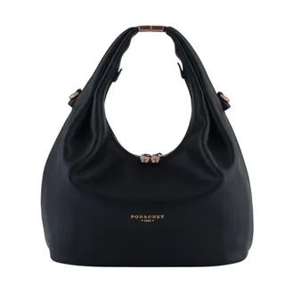 Pourchet Dames, Tassen, Blauw, Maat: ONE Size Leer