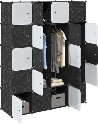 vidaXL Organizzatore Portaoggetti con 20 Cubi e Aste per Appendere pp - Vidaxl