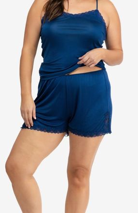 Uwila Warrior Soft Silk Sleep Short in Estate Blue at Nordstrom, Size 3X-Large