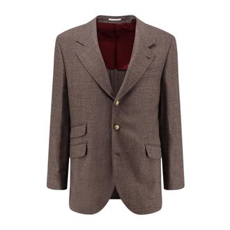 Brunello Cucinelli Blazer con reversi a lancia - - Jackets - Uomo - Marrone - L