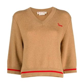 Marni Dames, Truien, Bruin, Maat: 3XS Wol