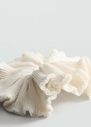 Mango Elastico per capelli plissettato grezzo - Donna - Taglia unica - MANGO