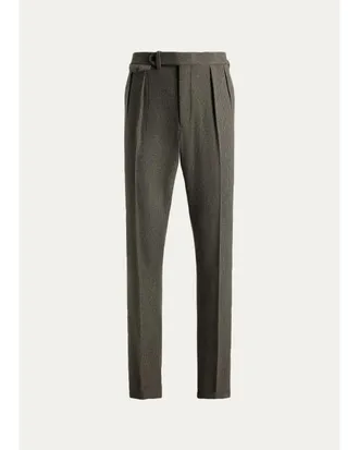 Ralph Lauren Purple Label Mens Gregory Hand-Tailored Tick-Weave Trousers