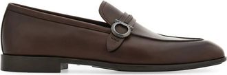 Ferragamo Gancini Ornament Leather Loafers, Size 8 EE