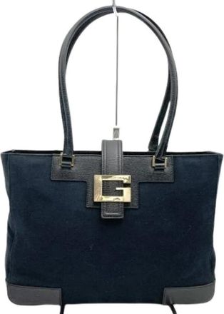 Gucci Pre-owned 002 1109 Tote bag - Dames - Vintage Shopper - Zwart - ONE Size - Leer - Vintage