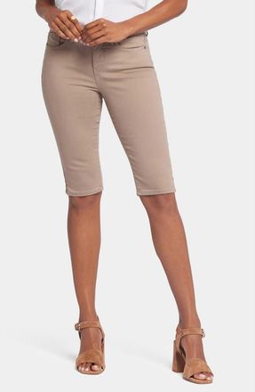 NYDJ Side Slit Capri Bike Shorts in Saddlewood at Nordstrom, Size 10
