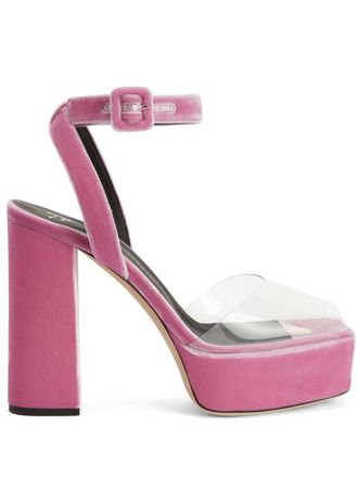 Giuseppe Zanotti 120mm New Betty Plexi sandals - women - PVC - 37.5 - Pink