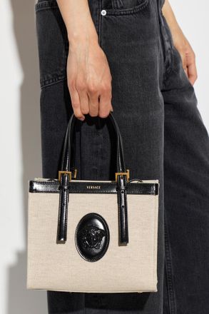 Versace Rivi&ecirc;re Mini Bag, Womens, Beige