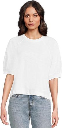Lilla P Raglan Sweatshirt T-Shirts Womens Clothing White : XS, Cotton