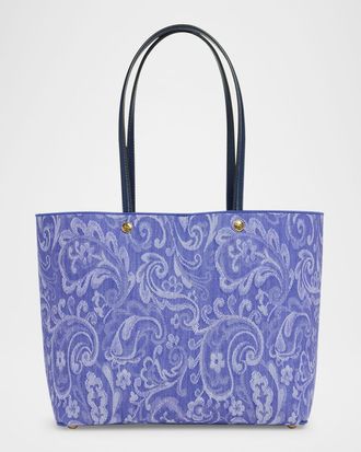 Etro Essential Medium Paisley Jacquard Shopper Tote Bag