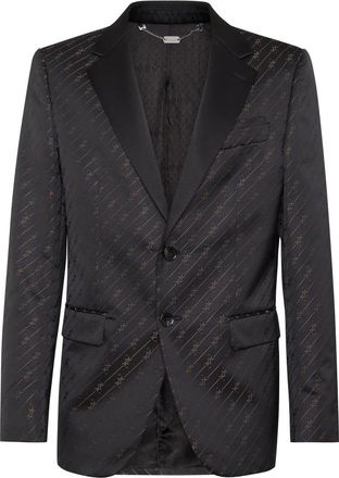 Billionaire Boys Club Jassen, Heren, Zwart, L, Leer, Jacquard Zijden Blazer