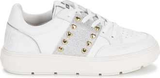 Moschino Bold 40 Studded Sneakers - Dames - Sneakers - Wit - 37 EU - Leer - Schoenen
