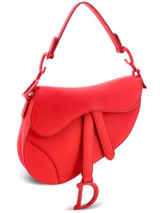 Dior Ultra Matte Saddle Handbag Leather Mini shoulder bag - Rosso
