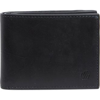 Johnston & Murphy Waxy Leather Bifold in Navy at Nordstrom Rack