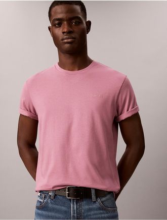 Calvin Klein Mens Liquid Touch Crewneck T-Shirt - Purple - 2XL