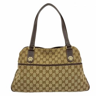 Gucci Brown Canvas Tote Bag (Pre-Owned)