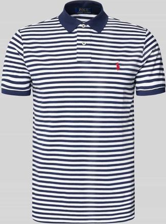 Polo Ralph Lauren Slim Fit Poloshirt aus reiner Baumwolle in Marine, Gr&ouml;&szlig;e XXL