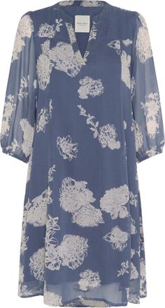 Part Two Aminase Jurk - Dames - Korte kleedjes - Blauw - XS - Linnen - Kleedjes