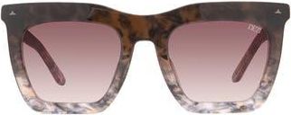 DEZI Fall Back 52mm Gradient Square Sunglasses in Smoke Rose /Rose Gradient at Nordstrom Rack