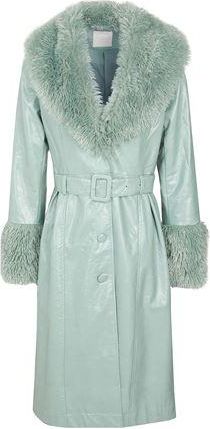 8 by YOOX BELTED MIDI COAT W/ EMBELLISHED TRIM