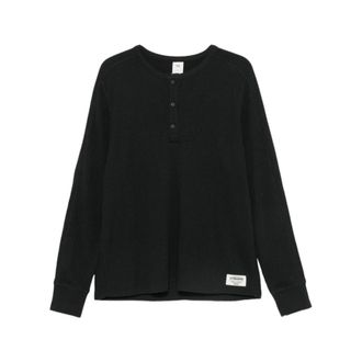 SKIMS Maglione con zip e collo alto in lana e cashmere - - Tops - Uomo - Nero - XL