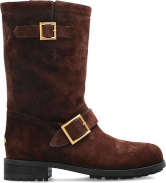 Jimmy Choo London Stivali biker con fibbia - Marrone