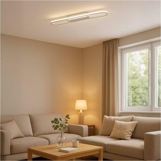 Loops Sleek Chrome Ceiling Light Fixture - Contemporary LED Indoor Lighting in Metallics