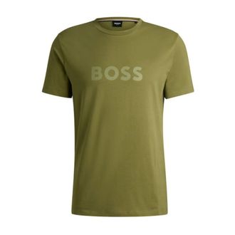 HUGO BOSS Heren, Tops, Groen, Maat: M Katoen