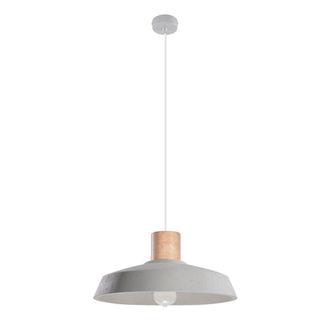 Sollux Lighting L&aacute;mpara de techo gris concreto, madera alt. 115 cm