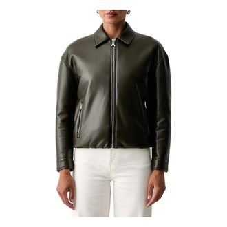 Patrizia Pepe Dames, Jassen, Groen, Maat: L Leer