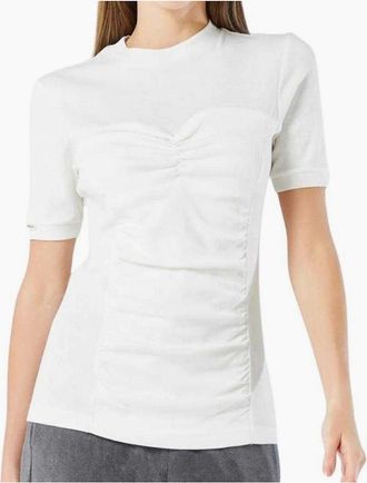 Nike Womens Nike Womens/Ladies Ruched Sports T-Shirt - White - Size: 10/8