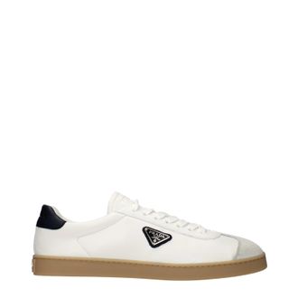 Prada mannens Sneakers Wit/Blauw Leer
