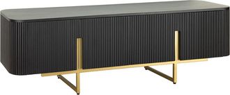 Global Interiors Handgefertigtes Design Lowboard Noola Black 160 x 50 cm