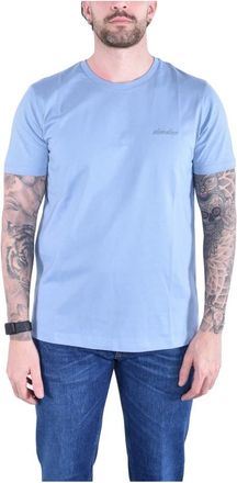 Dondup T-shirt met ronde hals - Heren - T-shirts - Blauw - S - Katoen - Tops