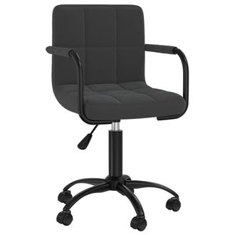 vidaXL Silla De Comedor Giratoria De Terciopelo Negro Vidaxl