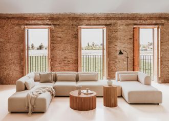 Sklum Sof&aacute; Modular Chaise Longue Derecho De 5 Piezas Con Doble Div&aacute;n Fogler Sklum