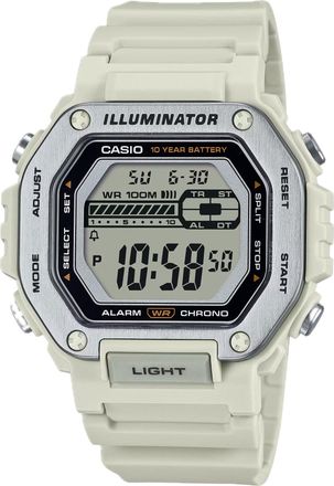 Casio Mens Heavy-Duty Digital Sport Watch with White Band - MWD-110H-8AV
