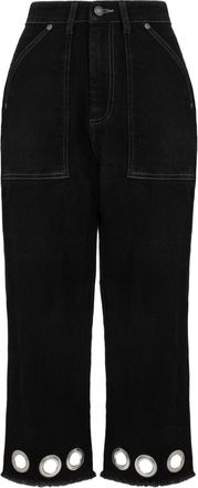 Hell Bunny Destroya Cropped Jeans Black