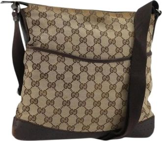 Gucci Pre-owned Cross Body Bags, female, Beige, Size: ONE SIZE Pre-owned Vintage Shoulder Bag