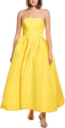 Carolina Herrera Solid Silk Midi Dress