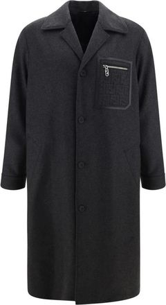 Fendi Klassieke Cashmere Jas met Zakken - Heren - Mantel - Grijs - L - Jassen