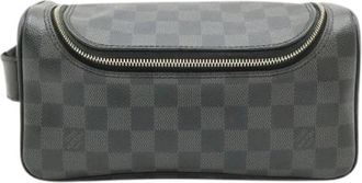 Louis Vuitton Pre-owned Damier Graphite reisetui - Heren - Vintage Clutch - Zwart - ONE Size - Vintage