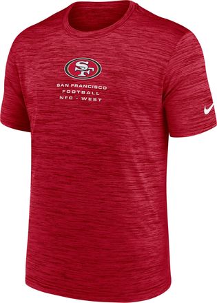 Nike San Francisco 49ers Velocity Nike Mens Dri-FIT NFL T-Shirt in Red | NKPQ6DL9B-QMV