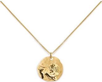 Monica Vinader Zodiac Charm Pendant Necklace in 18K Gold Leo at Nordstrom