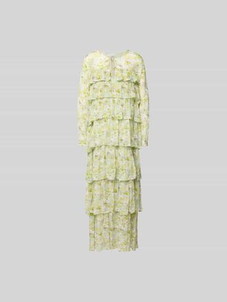 Baum Und Pferdgarten Maxikleid aus Viskose im Stufen-Look in Hellgelb, Gr&ouml;&szlig;e 34