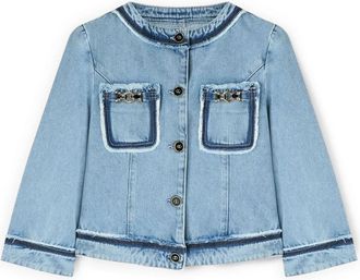 Motivi Denim jas met kettingen - Dames - Spijkerjassen - Blauw - XS - Denim - Jassen