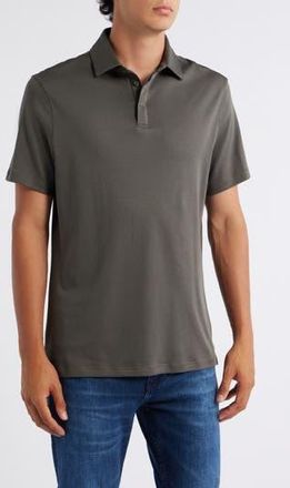 Robert Barakett Georgia Solid Pima Cotton Polo in Beluga at Nordstrom Rack, Size X-Large