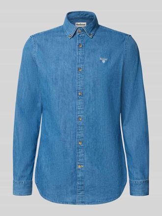 Barbour Slim Fit Jeanshemd aus reiner Baumwolle in Jeansblau, Gr&ouml;&szlig;e XXXL