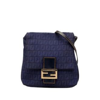 Fendi Pre-owned Crossbody Bag - Dames - Pre-owned - Blauw - Maat: ONE Size Leer