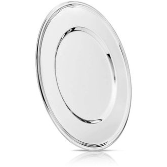 Bredemeijer Bredemeijer - Zilverstad Sottopiatto con Bordino, Ferro, Argento, 330x330x12mm
